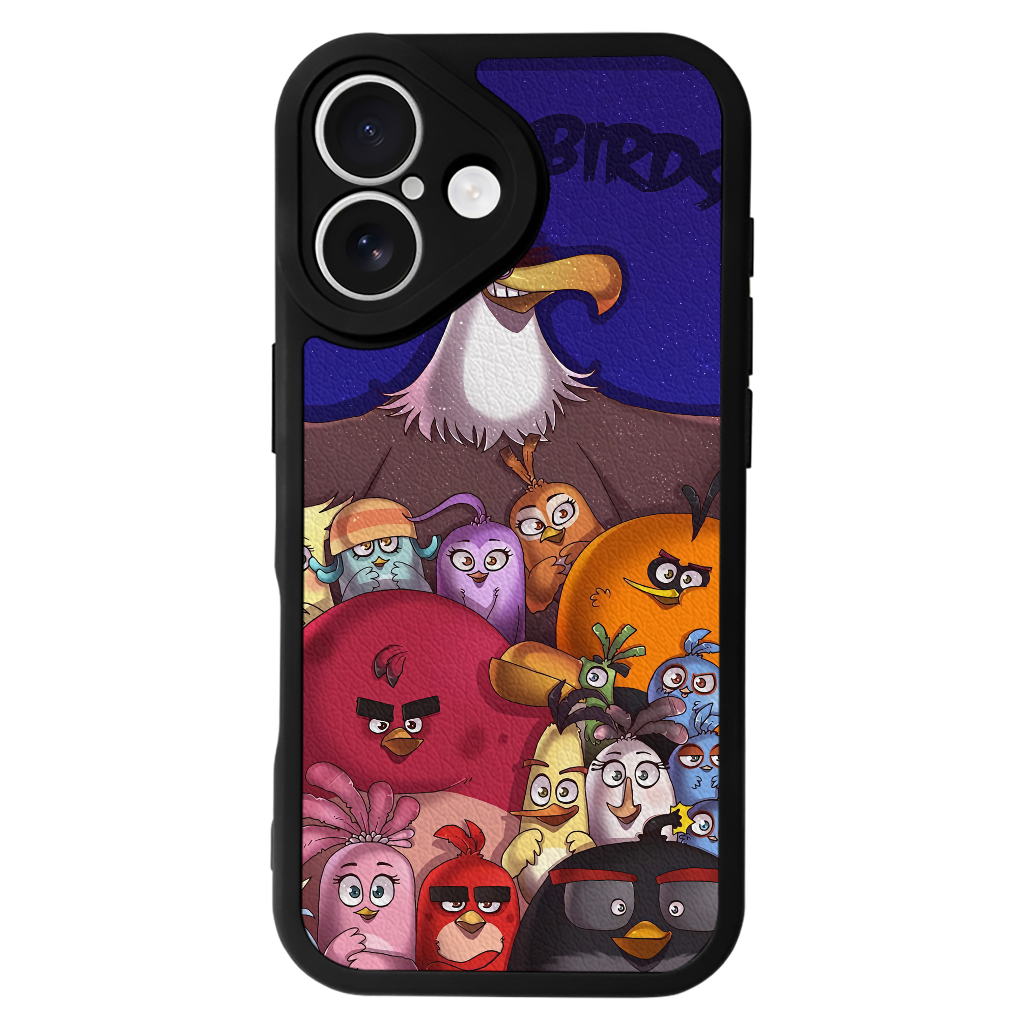 （画像用） Angry Birds アングリーバード 【iPhone 16シリーズ対応】シリコンスマホケース（レザー調） 材質：シリコン